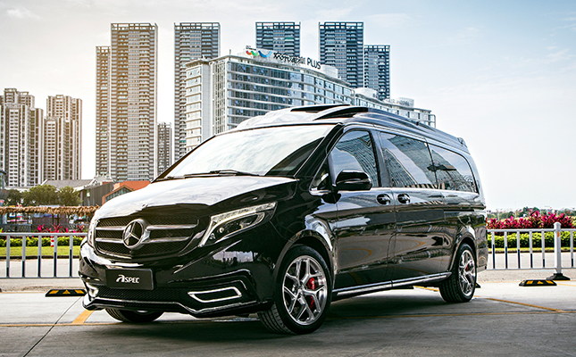 Benz 奔驰V260 ASPEC MF87 单片锻造轮毂 拉丝银色